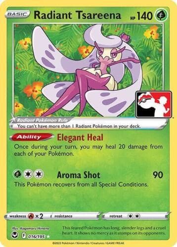 Radiant Tsareena [Prize Pack] #16 — Pokemon Silver Tempest