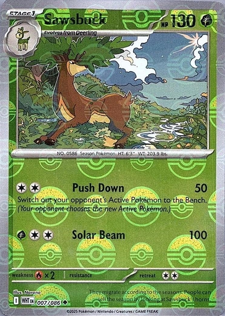 Sawsbuck [Poke Ball] #7 — Pokemon White Flare