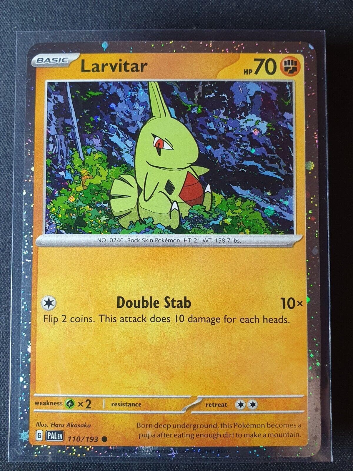 Larvitar [Holo] #110 — Pokemon Paldea Evolved