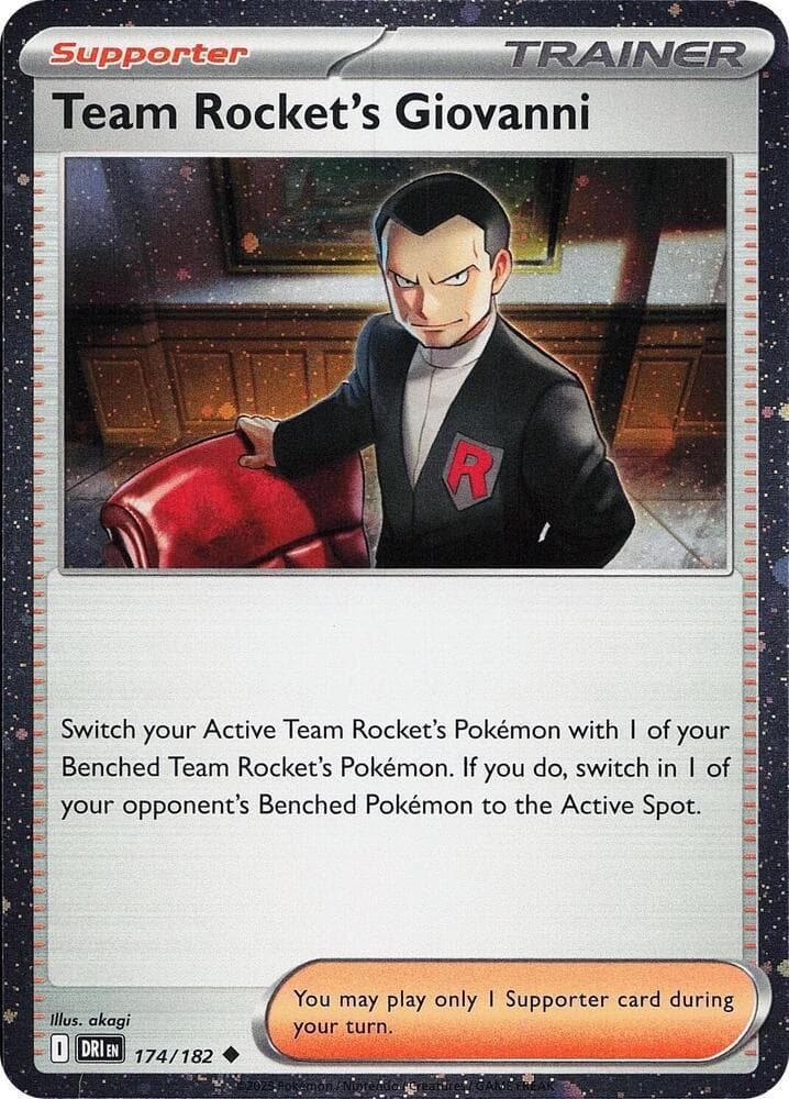 Team Rocket's Giovanni [Cosmos Holo] #174 — Pokemon Destined Rivals