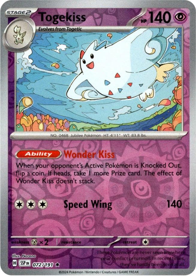 Togekiss [Reverse Holo] #72 — Pokemon Surging Sparks