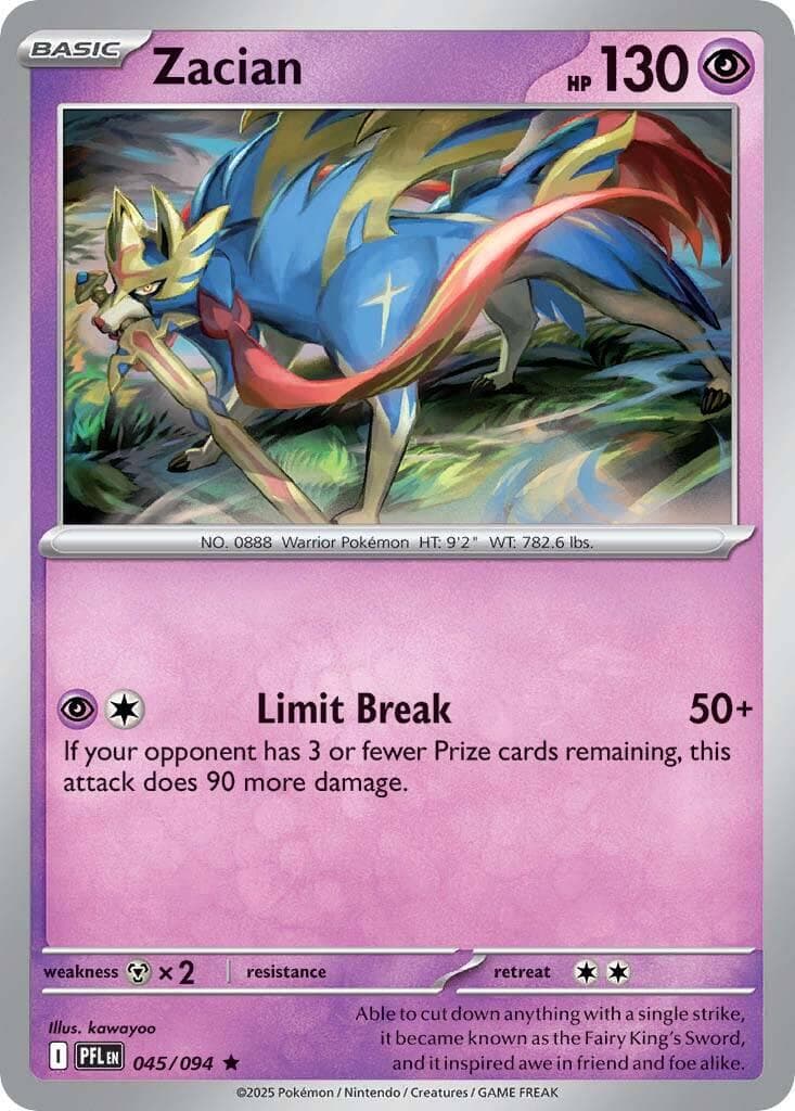Zacian [Holo] #45 — Pokemon Phantasmal Flames