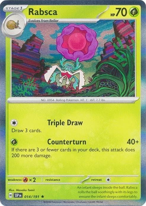 Rabsca [Holo] #14 — Pokemon Surging Sparks