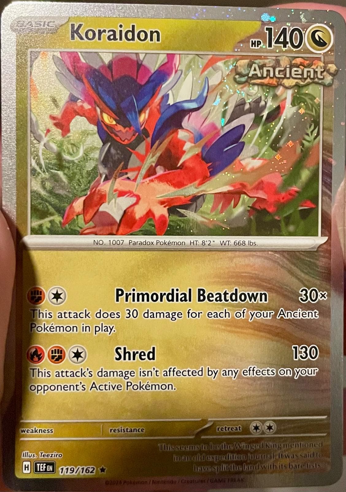 Koraidon [Cosmos Holo] #119 — Pokemon Temporal Forces
