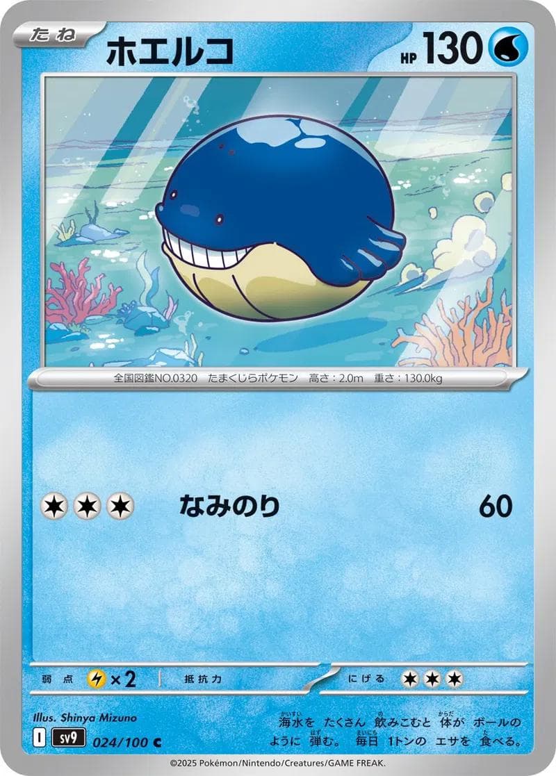 Wailmer #24 — Pokemon Japanese Battle Partners
