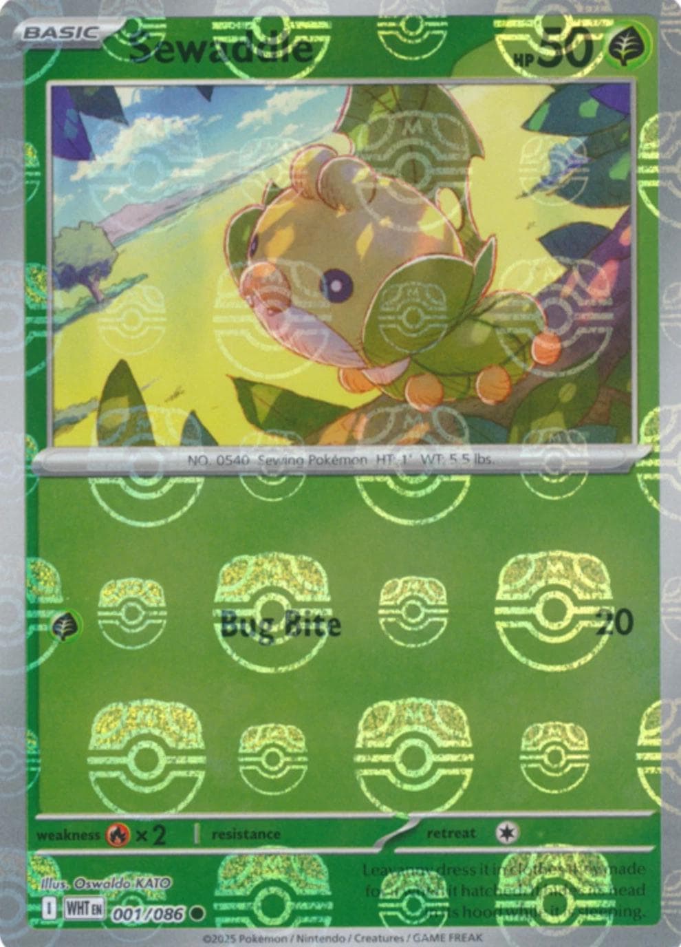 Sewaddle [Master Ball] #1 — Pokemon White Flare