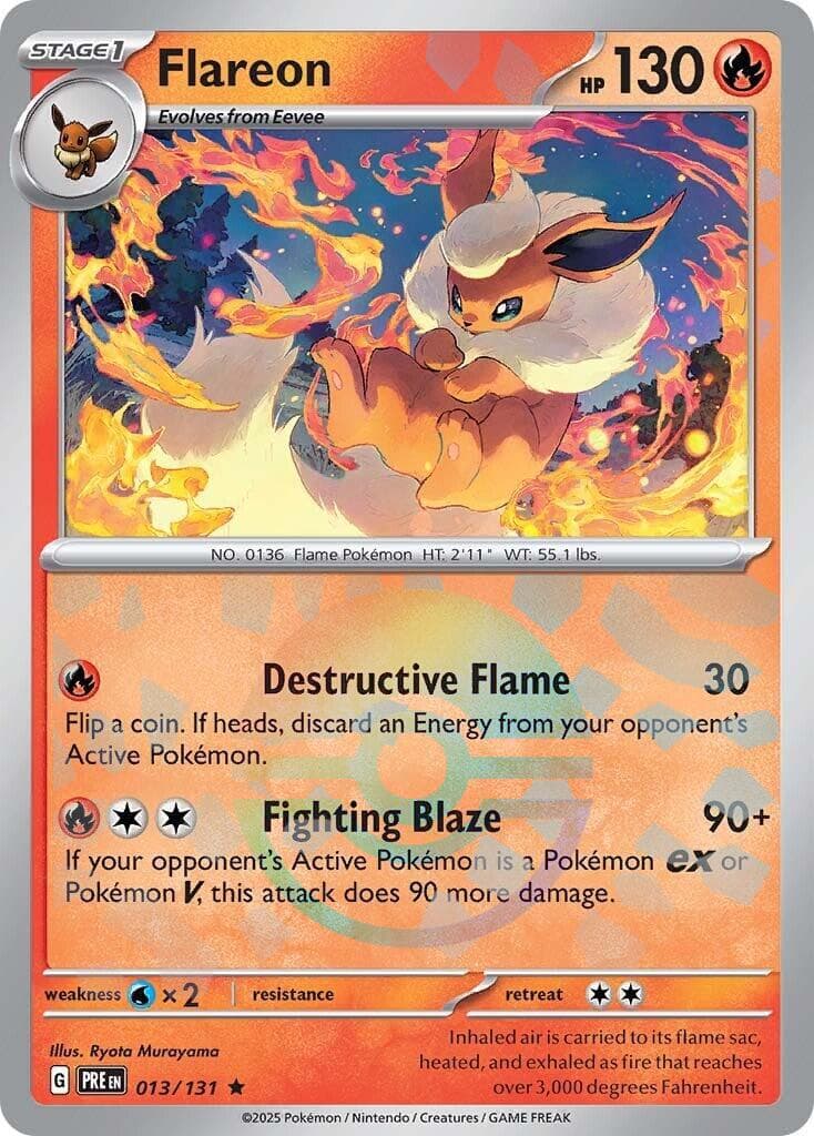 Flareon [Poke Ball] #13 — Pokemon Prismatic Evolutions