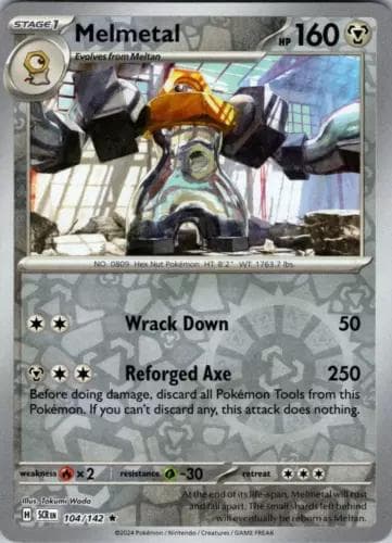 Melmetal [Reverse Holo] #104 — Pokemon Stellar Crown