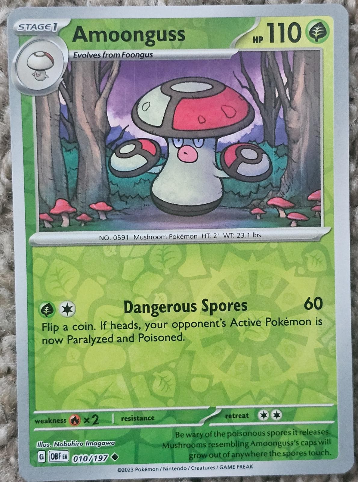 Amoonguss [Reverse Holo] #10 — Pokemon Obsidian Flames