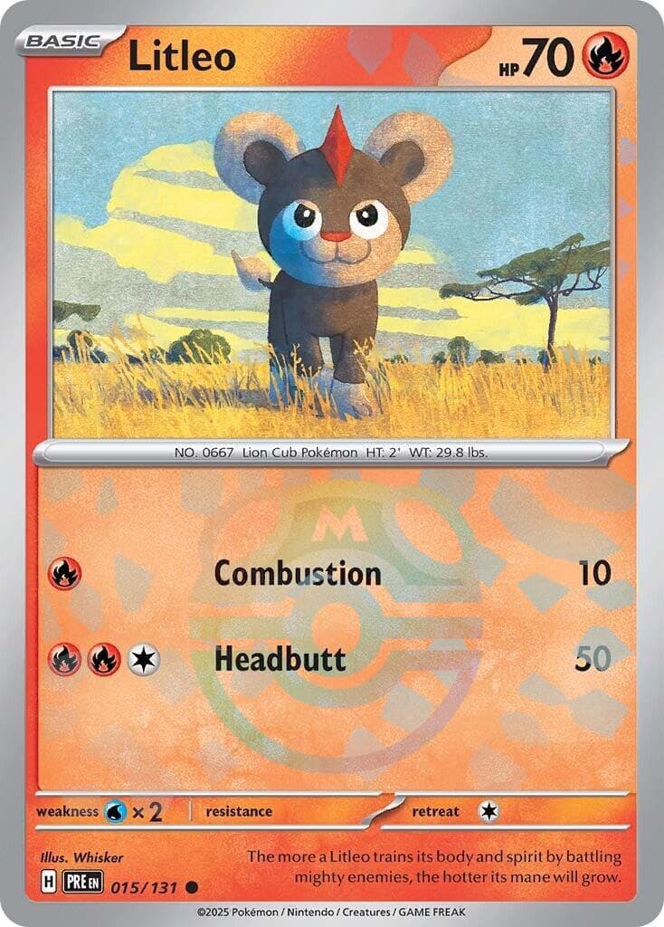 Litleo [Master Ball] #15 — Pokemon Prismatic Evolutions