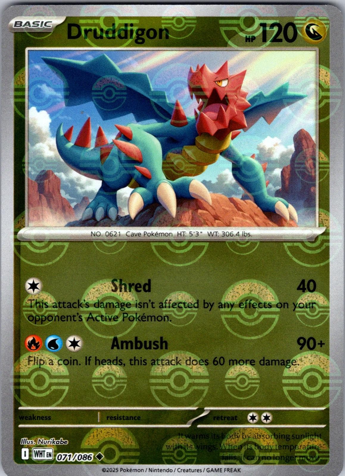 Druddigon [Poke Ball] #71 — Pokemon White Flare