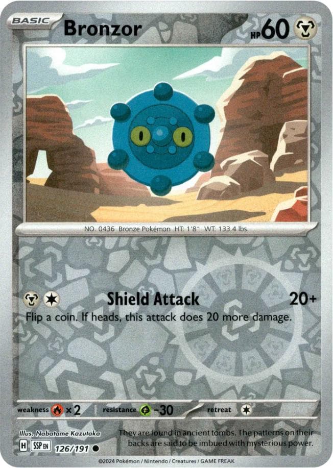 Bronzor [Reverse Holo] #126 — Pokemon Surging Sparks