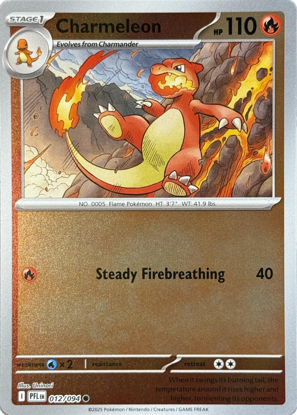 Charmeleon [Reverse Holo] #12 — Pokemon Phantasmal Flames