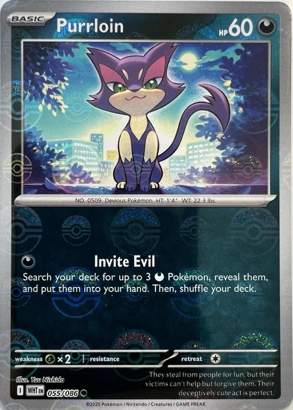 Purrloin [Poke Ball] #55 — Pokemon White Flare