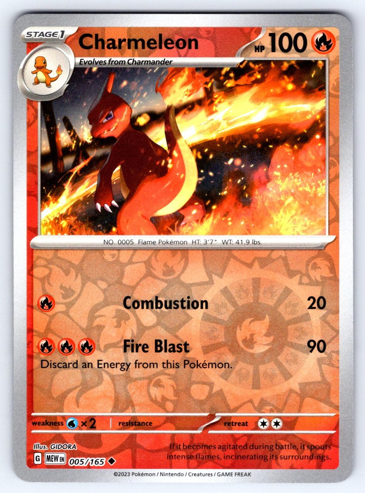 Charmeleon [Reverse Holo] #5 — Pokemon Scarlet & Violet 151