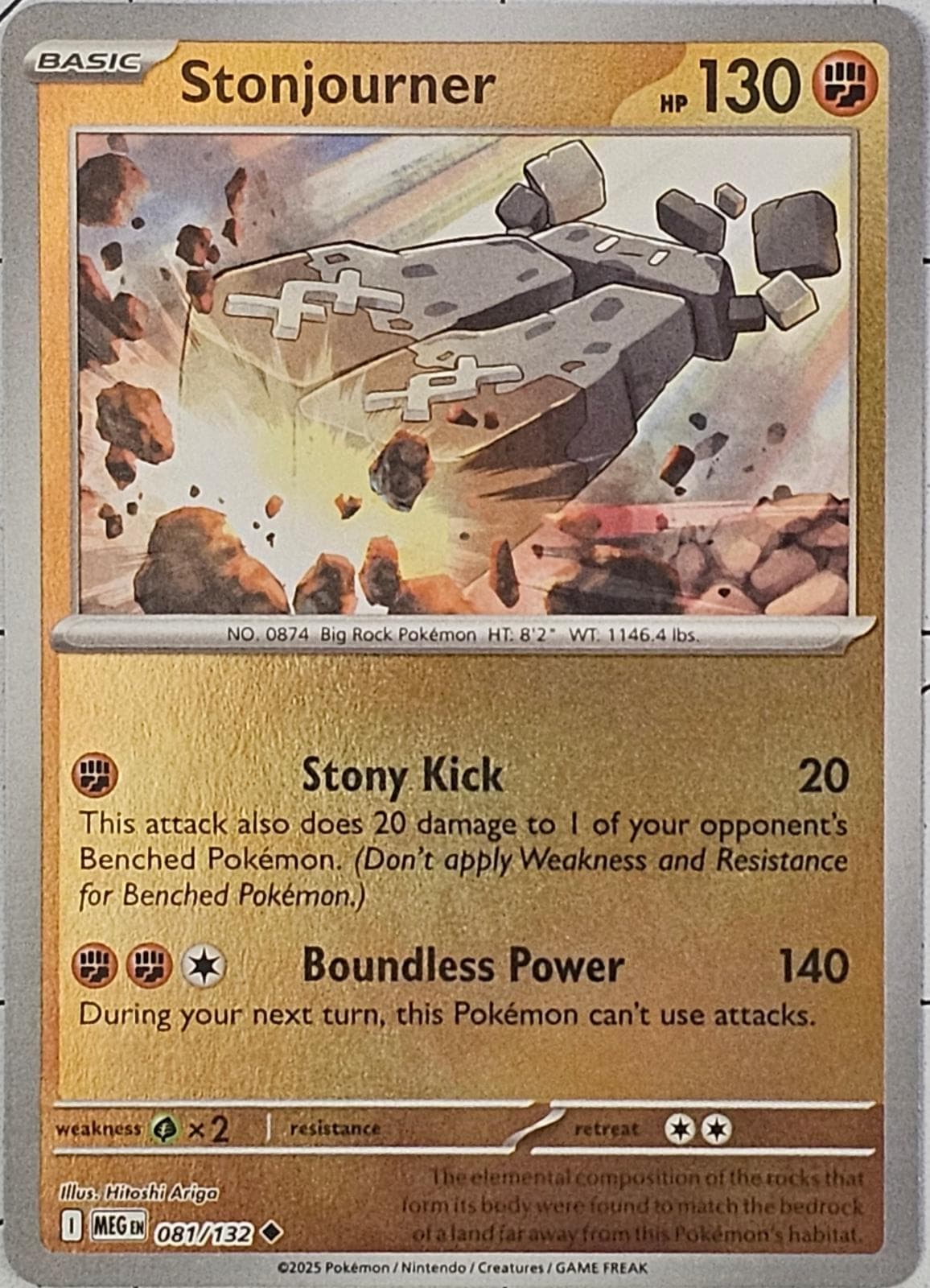 Stonjourner [Reverse Holo] #81 — Pokemon Mega Evolution