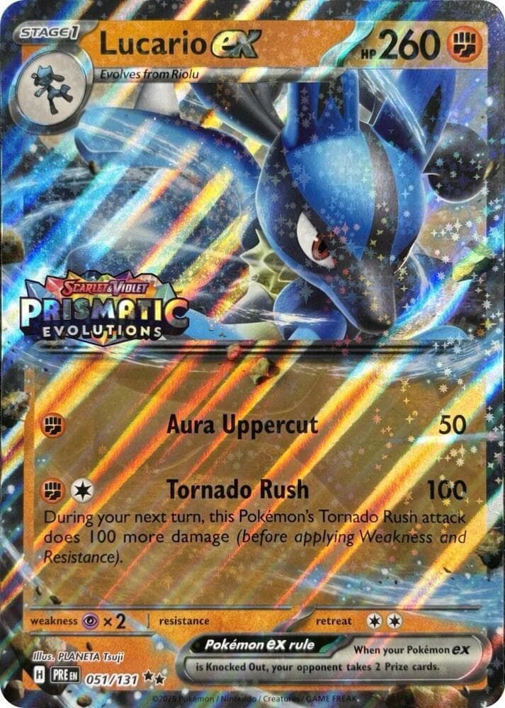 Lucario [Stamped] #51 — Pokemon Prismatic Evolutions
