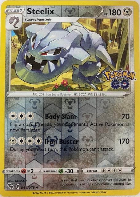 Steelix [Reverse Holo] #44 — Pokemon Go