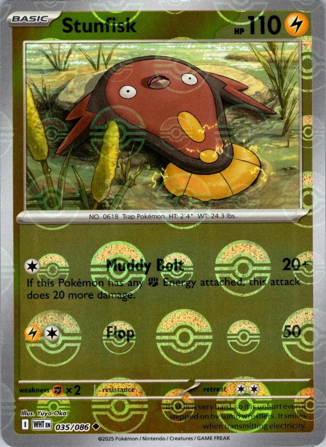 Stunfisk [Poke Ball] #35 — Pokemon White Flare