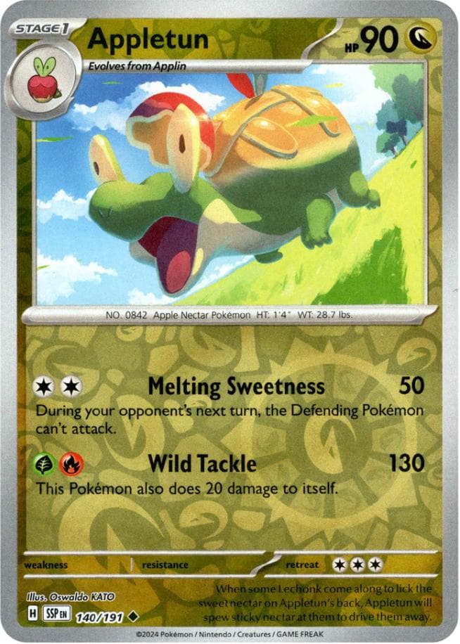 Appletun [Reverse Holo] #140 — Pokemon Surging Sparks