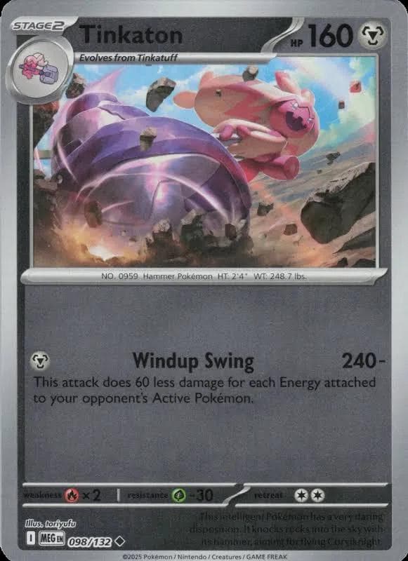 Tinkaton [Reverse Holo] #98 — Pokemon Mega Evolution
