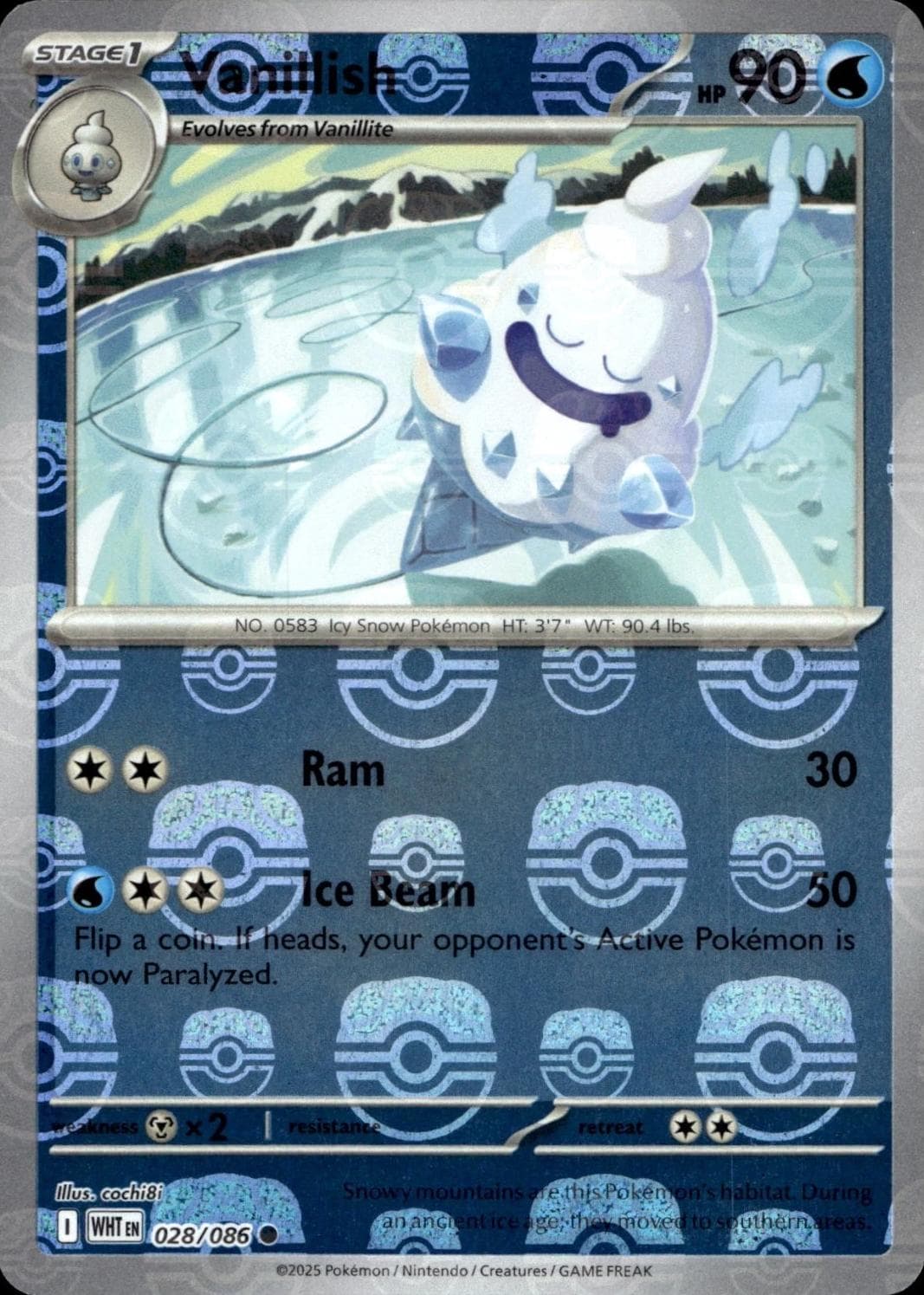 Vanillish [Master Ball] #28 — Pokemon White Flare
