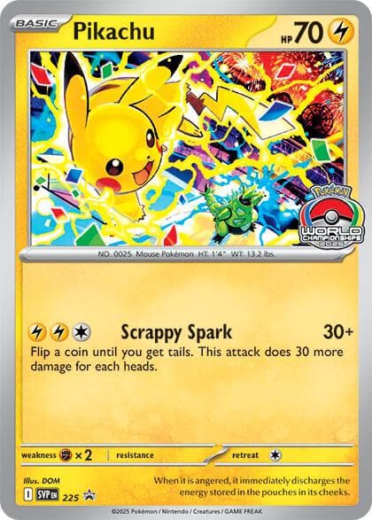 Pikachu [World Championships] #225 — Pokemon Promo