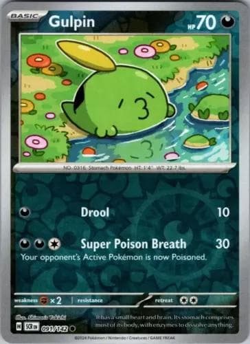 Gulpin [Reverse Holo] #91 — Pokemon Stellar Crown