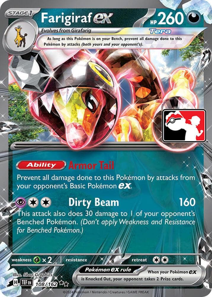 Farigiraf Ex [Prize Pack] #108 — Pokemon Temporal Forces