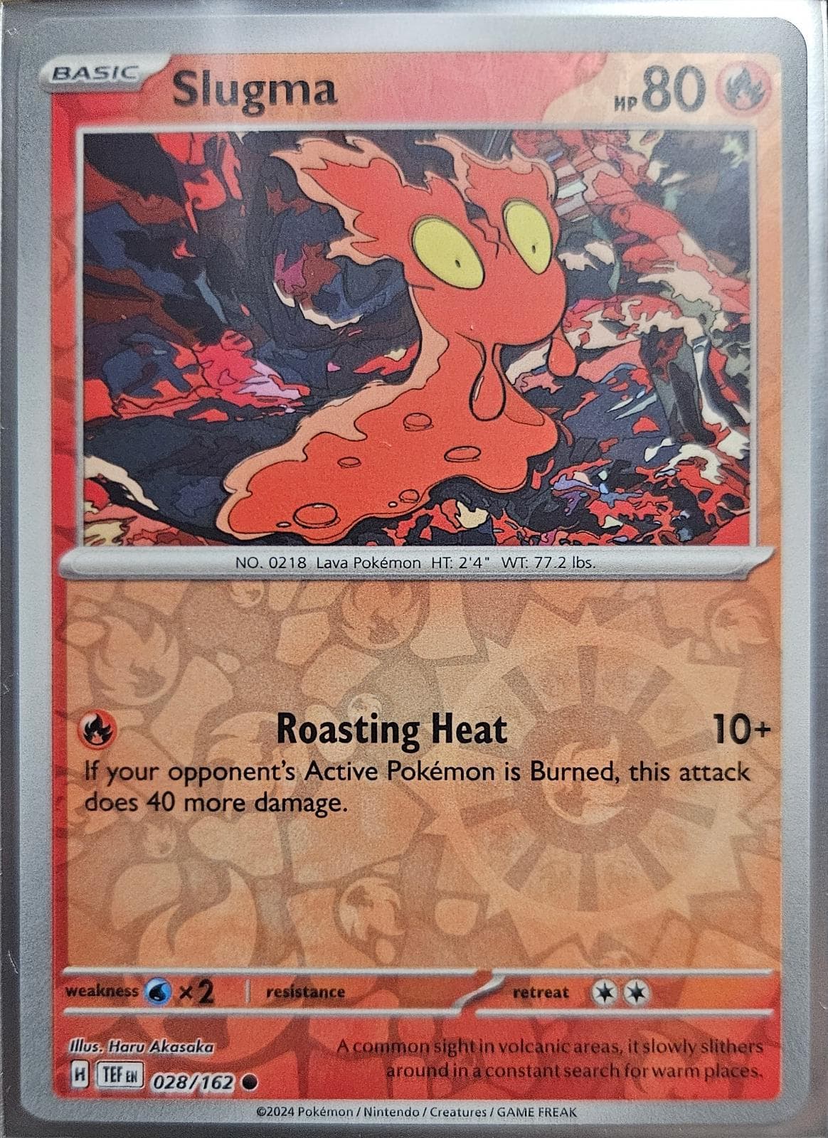 Slugma [Reverse Holo] #28 — Pokemon Temporal Forces