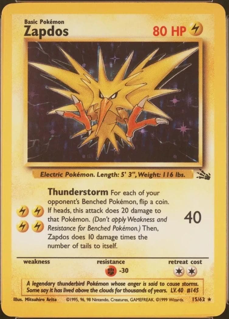 Zapdos [Corrected] #15 — Pokemon Fossil