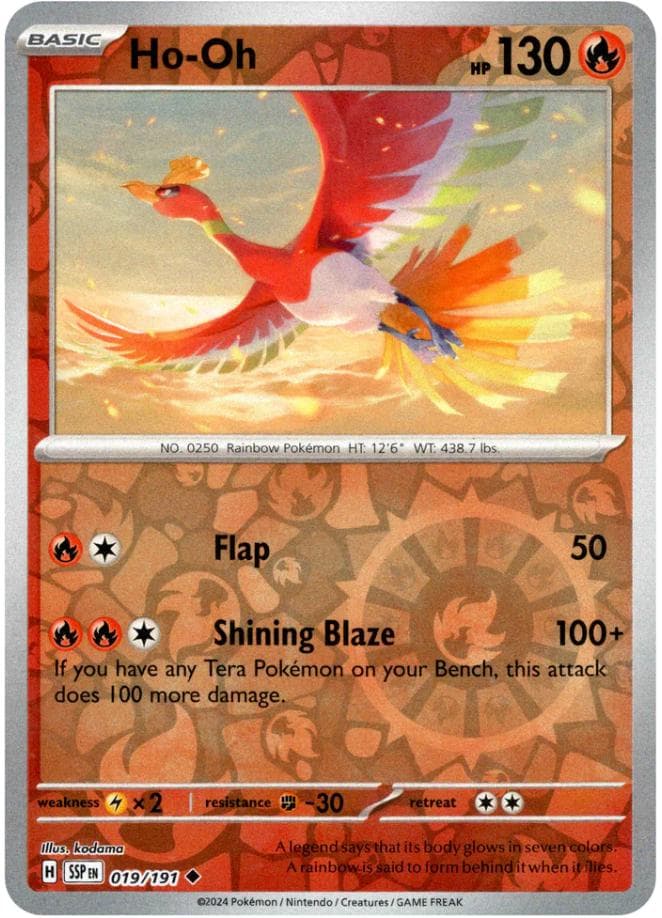 Ho-Oh [Reverse Holo] #19 — Pokemon Surging Sparks