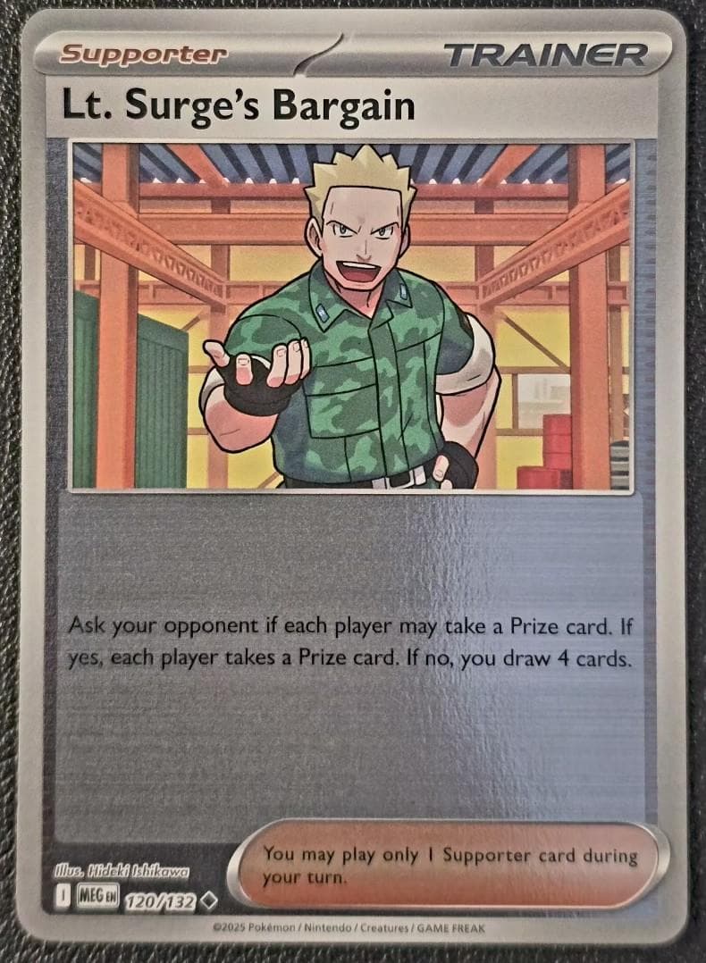 Lt. Surge's Bargain [Reverse Holo] #120 — Pokemon Mega Evolution