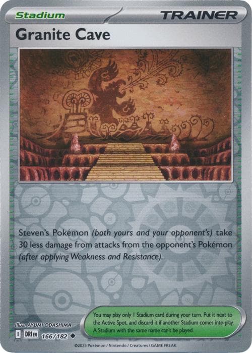 Granite Cave [Reverse Holo] #166 — Pokemon Destined Rivals