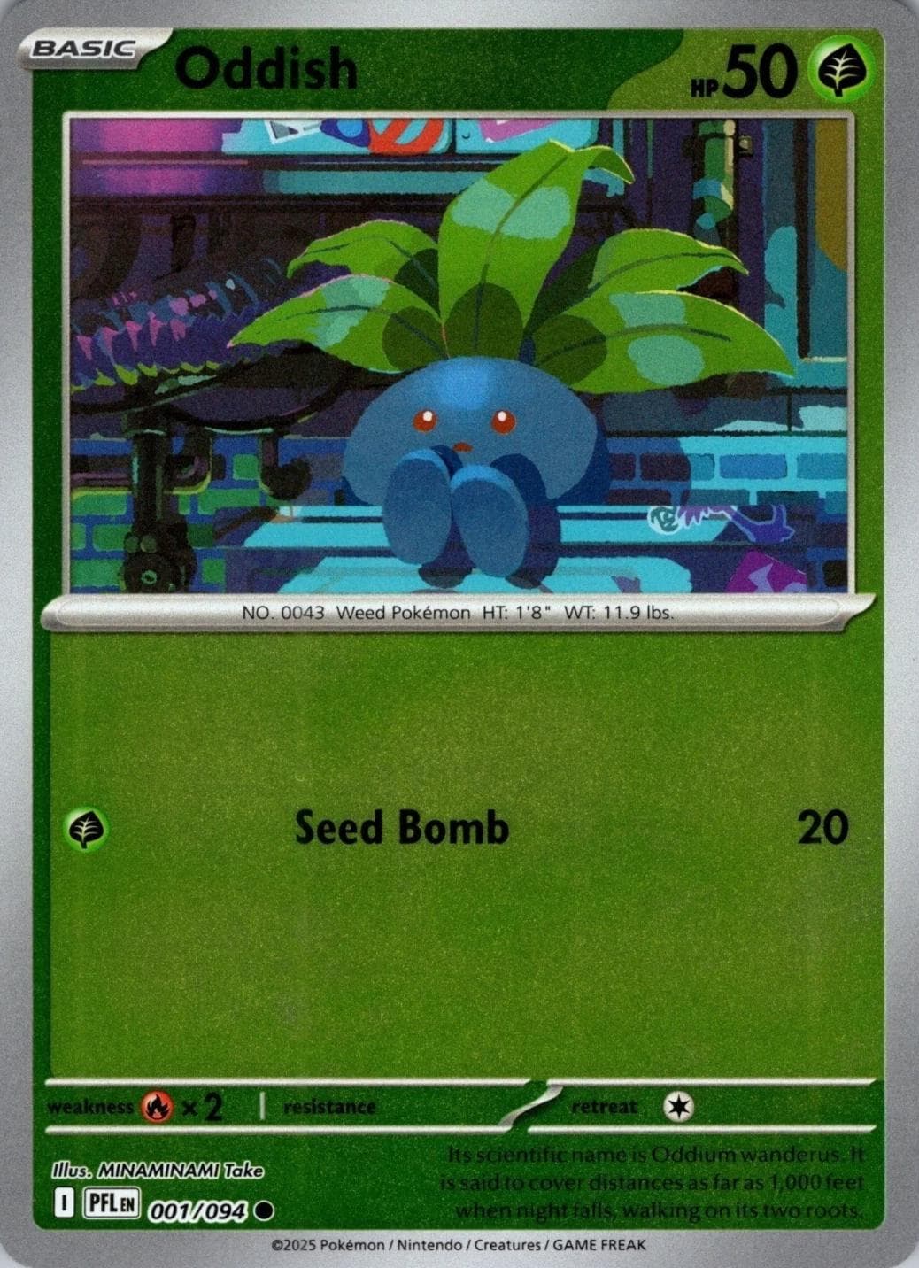 Oddish [Reverse Holo] #1 — Pokemon Phantasmal Flames