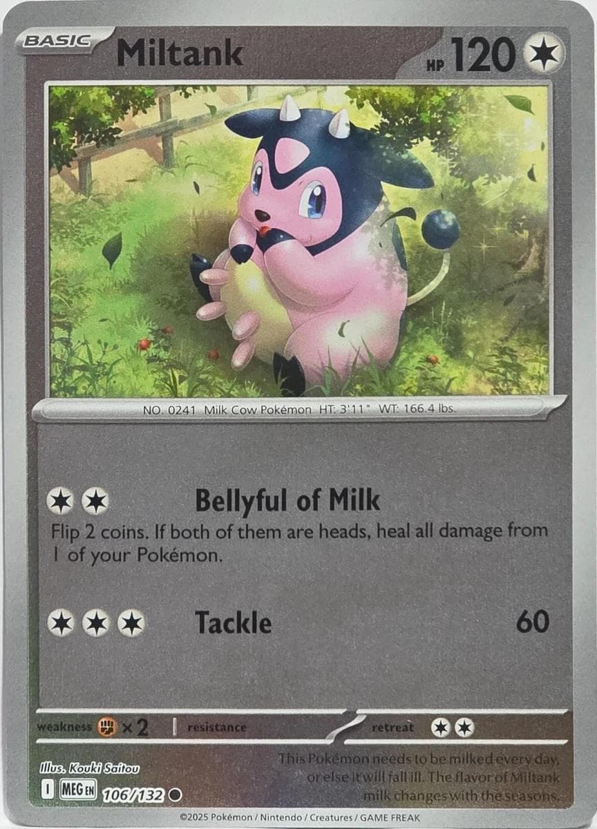 Miltank [Reverse Holo] #106 — Pokemon Mega Evolution