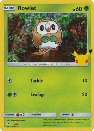 Rowlet [Holo] #7 — Pokemon McDonalds 2021