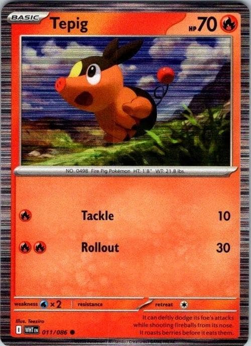 Tepig [Poster Holo] #11 — Pokemon White Flare