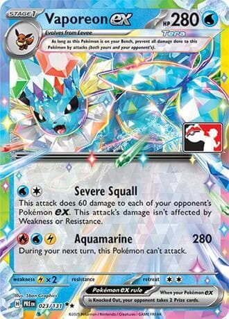 Vaporeon Ex [Prize Pack] #23 — Pokemon Prismatic Evolutions