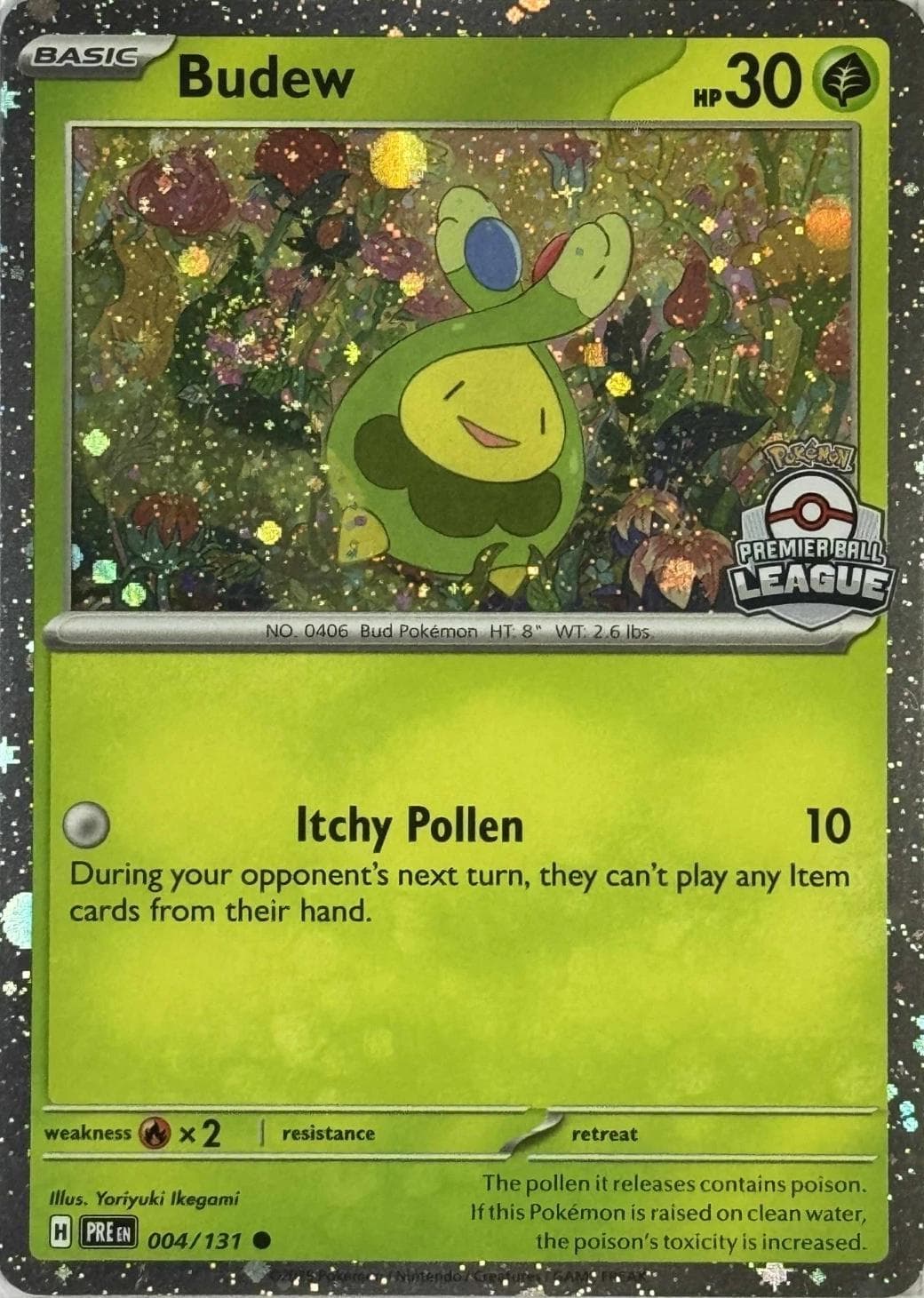 Budew [Premier Ball League Judge] #4 — Pokemon Prismatic Evolutions