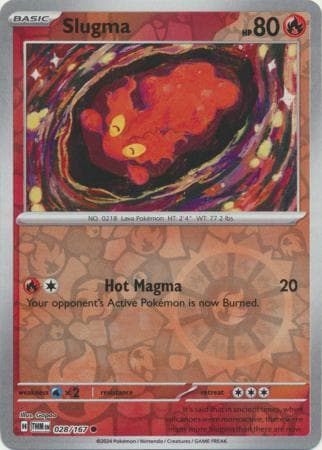Slugma [Reverse Holo] #28 — Pokemon Twilight Masquerade