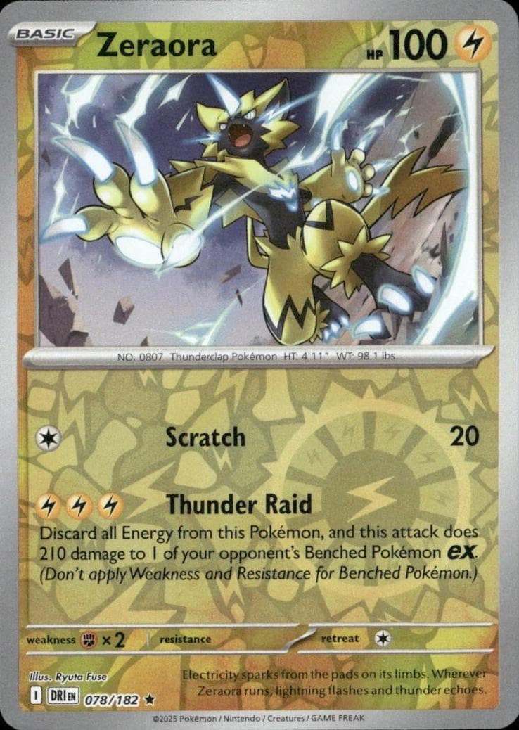 Zeraora [Reverse Holo] #78 — Pokemon Destined Rivals