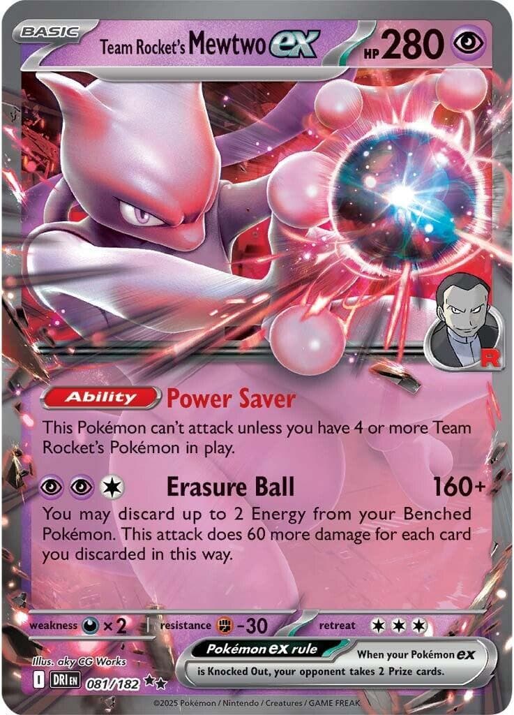 Team Rocket's Mewtwo Ex #81 — Pokemon Destined Rivals
