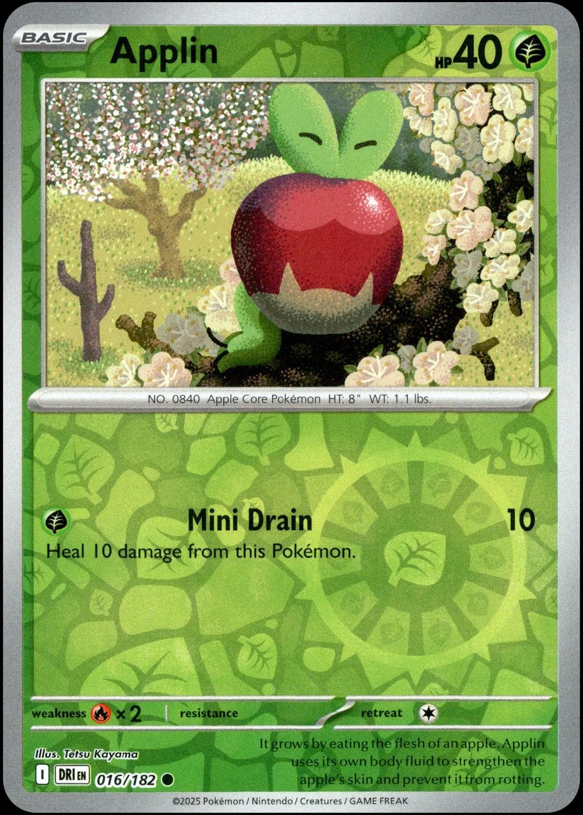 Applin [Reverse Holo] #16 — Pokemon Destined Rivals