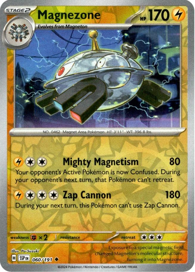 Magnezone [Reverse Holo] #60 — Pokemon Surging Sparks