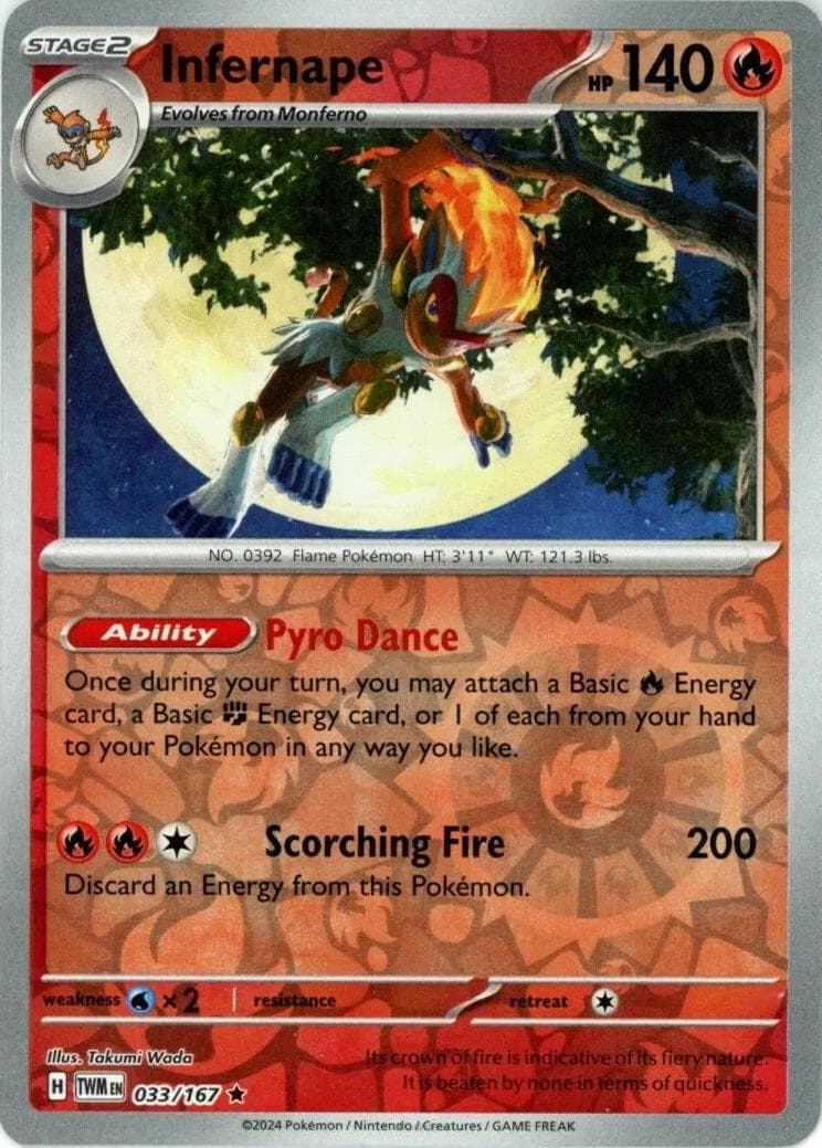 Infernape [Reverse Holo] #33 — Pokemon Twilight Masquerade