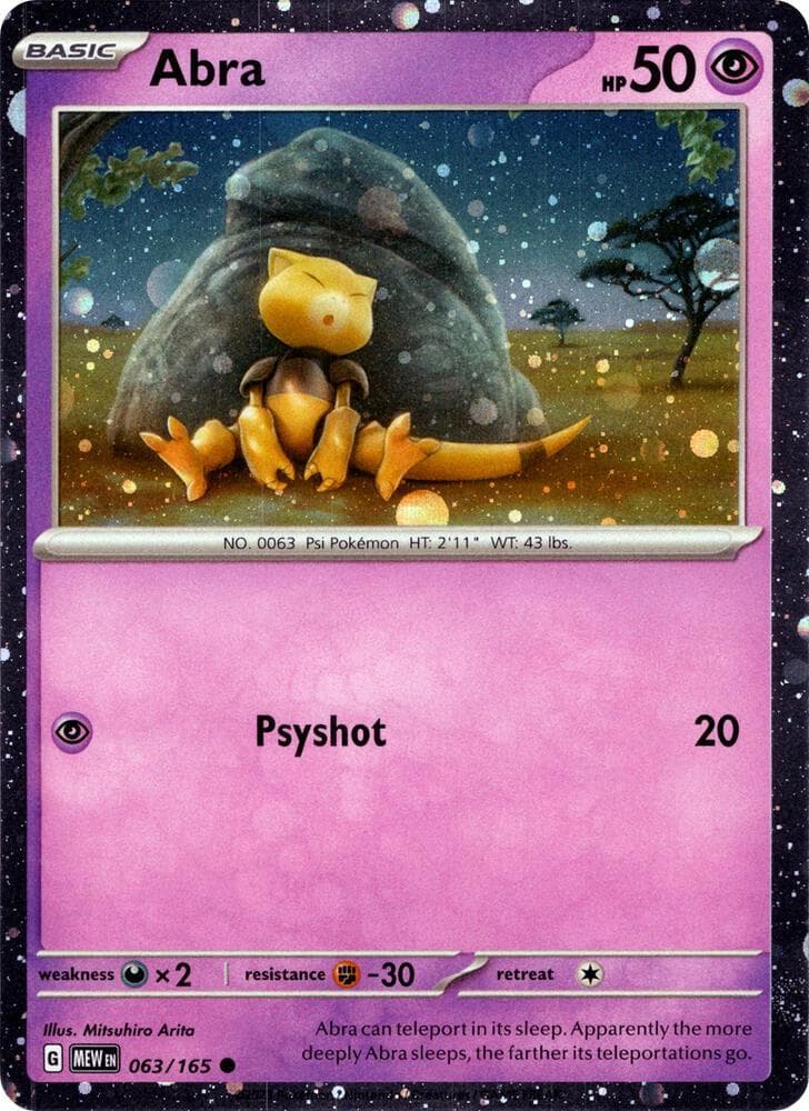 Abra [Cosmos Holo] #63 — Pokemon Scarlet & Violet 151