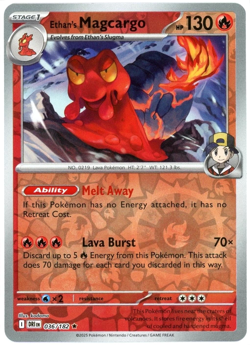 Ethan's Magcargo [Reverse Holo] #36 — Pokemon Destined Rivals