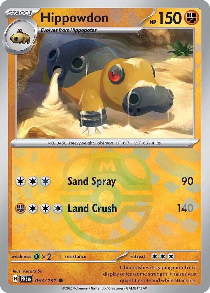 Hippowdon [Master Ball] #53 — Pokemon Prismatic Evolutions