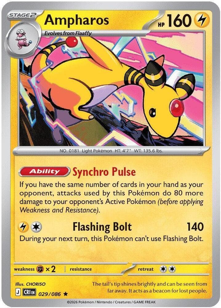 Ampharos [Holo] #29 — Pokemon Chaos Rising